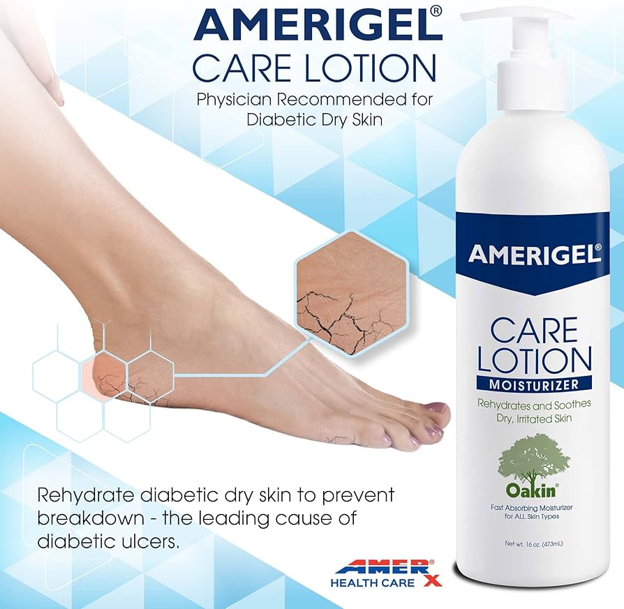 Loción para el cuidado de la piel diabética (Calma la piel irritada)