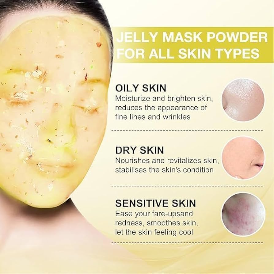 Mascarilla de gelatina para tratamientos faciales