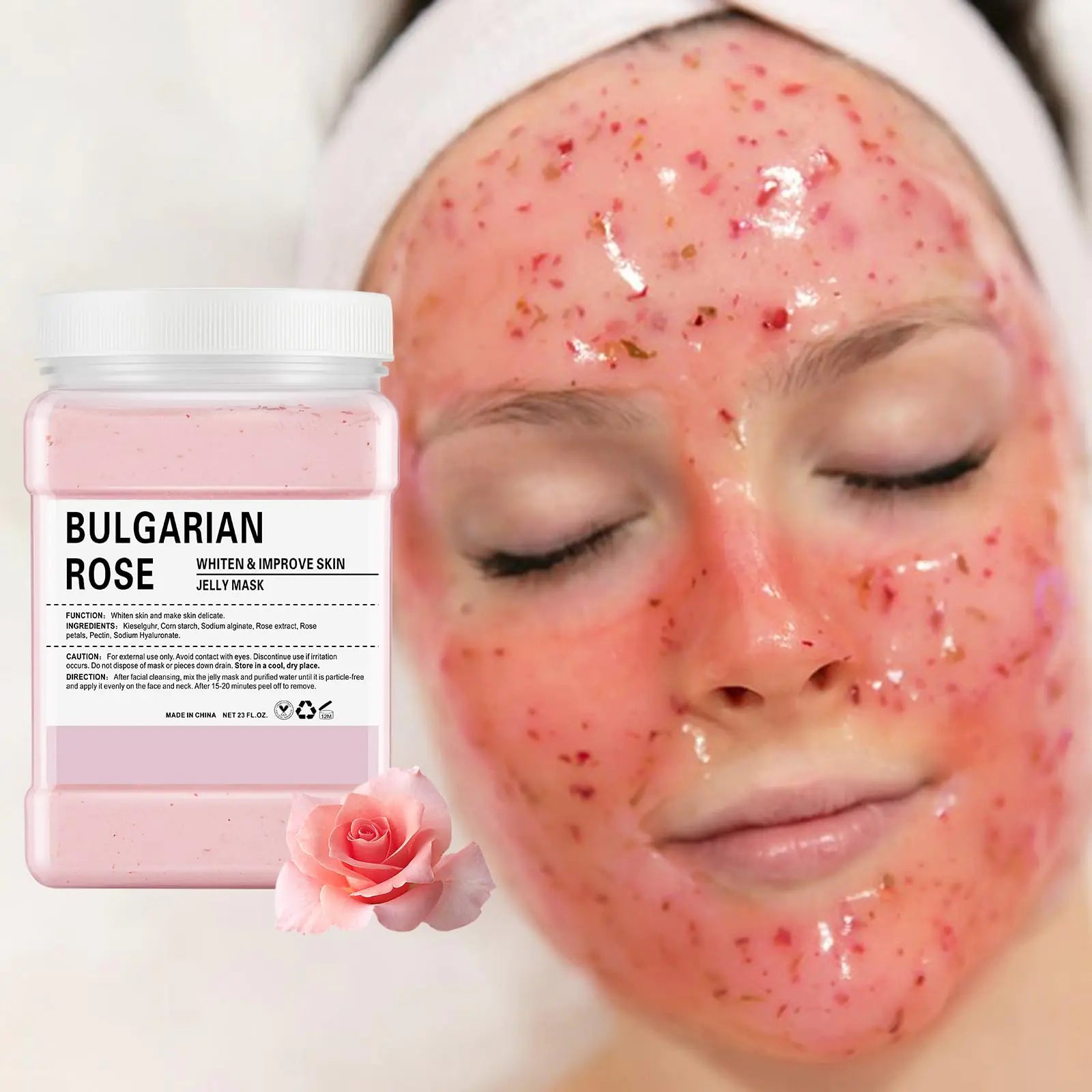 Mascarilla de gelatina para tratamiento faciales